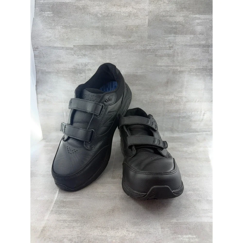 New Balance 928v3 Men 10 2E Wide Black Leather Walking Shoes MW928HB3 Hook Loop